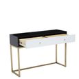 Dumas Console Table - 2 Drawer - Black and White