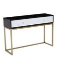 Dumas Console Table - 2 Drawer - Black and White