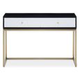 Dumas Console Table - 2 Drawer - Black and White