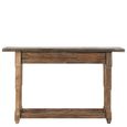 Elementary Console Table - Grey Metal and Antique Wood