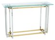 Elino Console Table - Glass with Chrome Base