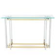 Elino Console Table - Glass with Chrome Base