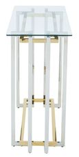 Elino Console Table - Glass with Chrome Base