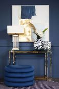 Elino Console Table - Glass with Chrome Base