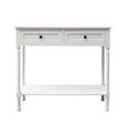 Elise Console Table - Pearl White - 2 Drawer