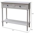 Elise Console Table - Pearl White - 2 Drawer