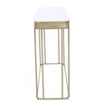 Ella Console Table - Mirrored with Gold Metal