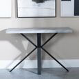 Ezra Grey Console Table with Black Spider Legs