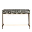 Fusion Console Table - 2 Drawer - Black Bone Inlay