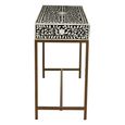 Fusion Console Table - 2 Drawer - Black Bone Inlay