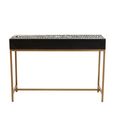 Fusion Console Table - 2 Drawer - Black Bone Inlay