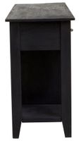 Fusion Console Table - Black Mango Wood - 3 Drawer - with Wine Bottle Storage