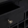 Fusion Console Table - Black Mango Wood - 3 Drawer - with Wine Bottle Storage