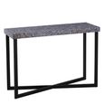 Fusion Console Table - Shell Crackle Mosaic with Black Metal