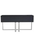 Genoa Console Table - Fluted Grey High Gloss