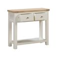 Hayley Console Table - 2 Drawer - Oak and White