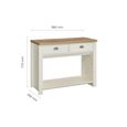 Highgate Console Table - 2 Drawer - Cream Painted