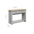 Highgate Console Table - 2 Drawer - Grey Painted