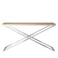 Holland Console Table - Oak and Silver Metal