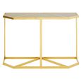 Horizon Console Table - Black Glass with Gold Metal