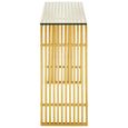 Horizon Console Table - Clear Glass with Gold Metal