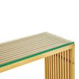 Horizon Console Table - Clear Glass with Gold Metal