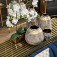 Horizon Console Table - Clear Glass with Gold Metal