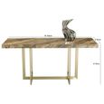 Horizon Console Table - Marble with Brass Base - Variation Available