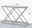 Imperia Console Table - Glass and Chrome
