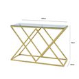 Imperia Console Table - Glass and Gold Metal