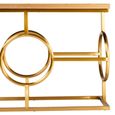 Jana Console Table - Oak and Gold Metal