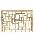 Jana Console Table - Wood with Gold Metal