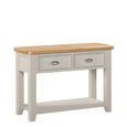 Janelle Console Table - 2 Drawer - Oak and Grey