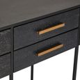 Judd Console Table - Black Oak - 6 Drawer