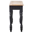 Kensington Townhouse Console Table - 2 Drawer - Antique Oak and Black