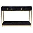 Kensington Townhouse Console Table - 2 Drawer - Black