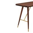 Kenso Console Table - Walnut Wood with Brass