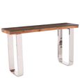 Kerala Console Table - Clear Glass with Silver Base