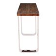 Kerala Console Table - Clear Glass with Silver Base
