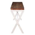 Kerala Console Table - Clear Glass with Silver Cross Base