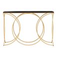 Kia Console Table - Black Marble with Gold Metal