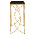 Kia Console Table - Black Marble with Gold Metal