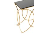 Kia Console Table - Black Marble with Gold Metal