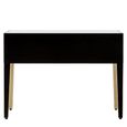 Knightsbridge Console Table - 5 Drawer - Mirrored with Gold Trim