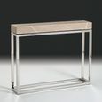 Kubo Console Table - Marble with Stainless Steel Base - Variation Available