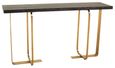 Lena Console Table - Dark Wood and Gold