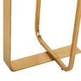 Lena Console Table - Dark Wood and Gold