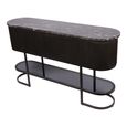 Belvedere Console Table - Black Marble - Oval