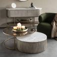 Belvedere Console Table - Marble Top - Oval
