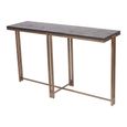 Dalston Console Table - Black Sandblasted Wood - Round